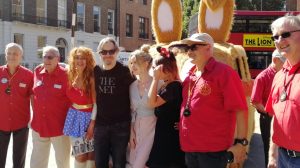 Katie Simmonds & the LTCFC committee with Gary Oldman