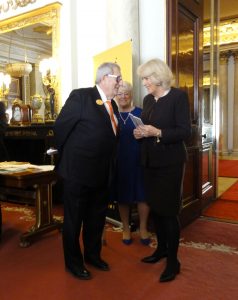 LTCFC Chairman, Michael Son BEM talking with Her Royal Highness The Duchess of Cornwall