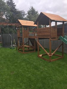 The climbing frame in Rocky's Therapy Garden