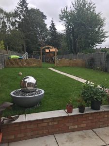 The water feature in Rocky's Therapy Garden